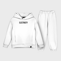 Детский костюм оверсайз Electricity, цвет: белый