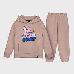 Детский костюм оверсайз Cooky BT21 Jungkook, цвет: пыльно-розовый