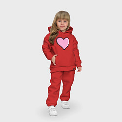 Детский костюм оверсайз Большое влюбленное сердце, цвет: красный — фото 2