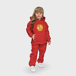 Детский костюм оверсайз Мультяшный ягуар, цвет: красный — фото 2