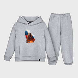 Детский костюм оверсайз Злой русский медведь, цвет: меланж