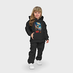 Детский костюм оверсайз Космическая фантазия - нейросеть, цвет: черный — фото 2