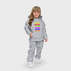Детский костюм оверсайз Astro color logo, цвет: меланж — фото 2