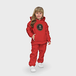 Детский костюм оверсайз Череп короля созданный нейросетью, цвет: красный — фото 2
