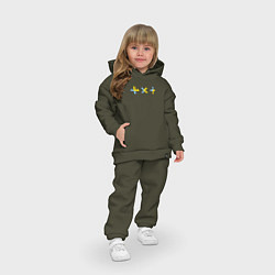 Детский костюм оверсайз TXT logo, цвет: хаки — фото 2
