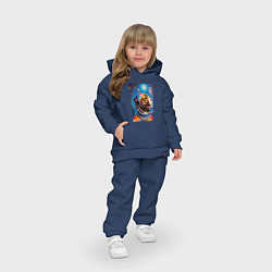 Детский костюм оверсайз Булли космонавт - нейросеть, цвет: тёмно-синий — фото 2