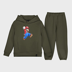 Детский костюм оверсайз Марио прыгает, цвет: хаки