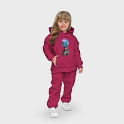 Детский костюм оверсайз Alien - neural network, цвет: маджента — фото 2