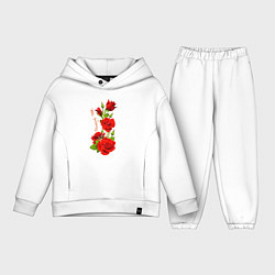 Детский костюм оверсайз Прекрасная Роза - букет из роз, цвет: белый