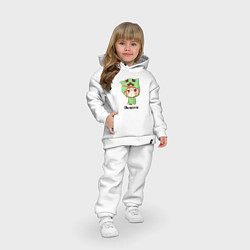 Детский костюм оверсайз Валюша - Майнкрафт, цвет: белый — фото 2