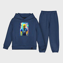 Детский костюм оверсайз Барт Симпсон - фантазия - нейросеть, цвет: тёмно-синий