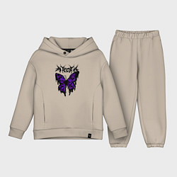 Детский костюм оверсайз Gothic black butterfly, цвет: миндальный