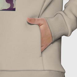 Детский костюм оверсайз Самурай против тираннозавра - нейросеть, цвет: миндальный — фото 2