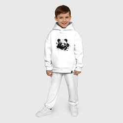 Детский костюм оверсайз Мишка панда, цвет: белый — фото 2