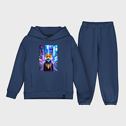 Детский костюм оверсайз Fox in New York - urban style, цвет: тёмно-синий