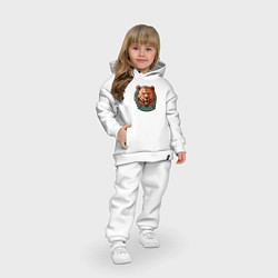 Детский костюм оверсайз Русский мишка, цвет: белый — фото 2