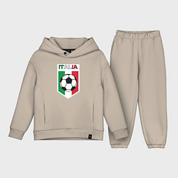 Детский костюм оверсайз Футбол Италии, цвет: миндальный