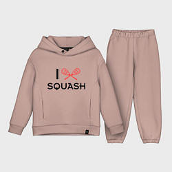 Детский костюм оверсайз I Love Squash, цвет: пыльно-розовый