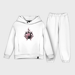 Детский костюм оверсайз Blackpink - logo in yang, цвет: белый