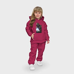 Детский костюм оверсайз Stalker - Меченный, цвет: маджента — фото 2