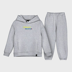 Детский костюм оверсайз Cyberpunk 2077 phantom liberty logo v1, цвет: меланж