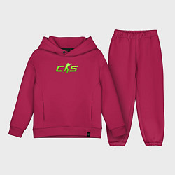 Детский костюм оверсайз CS2 green logo