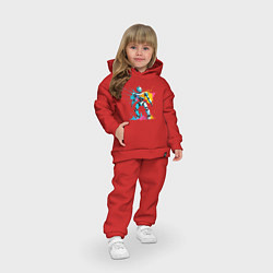 Детский костюм оверсайз Яркий робот, цвет: красный — фото 2