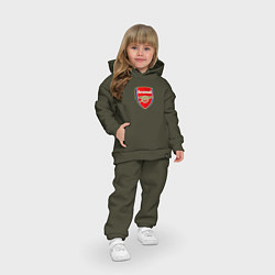 Детский костюм оверсайз Arsenal fc sport, цвет: хаки — фото 2