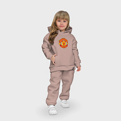 Детский костюм оверсайз Манчестер Юнайтед фк спорт, цвет: пыльно-розовый — фото 2