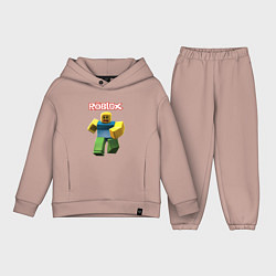 Детский костюм оверсайз Roblox бегущий персонаж, цвет: пыльно-розовый