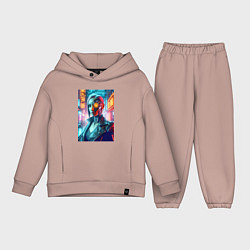 Детский костюм оверсайз Ольга Бузова - киберпанк - нейросеть