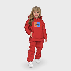 Детский костюм оверсайз Лиса силуэт, цвет: красный — фото 2