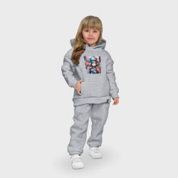 Детский костюм оверсайз Девочка-космонавт, цвет: меланж — фото 2