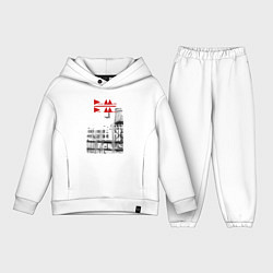 Детский костюм оверсайз Depeche Mode - Delta Machine tour logo, цвет: белый