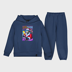 Детский костюм оверсайз Santa Simpsons New Year - ai art, цвет: тёмно-синий