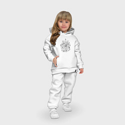 Детский костюм оверсайз Кати-Катай Питер: скейтборд, цвет: белый — фото 2