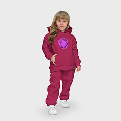 Детский костюм оверсайз Биткоин розовый, цвет: маджента — фото 2