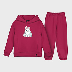 Детский костюм оверсайз Пушистый аниме кролик, цвет: маджента