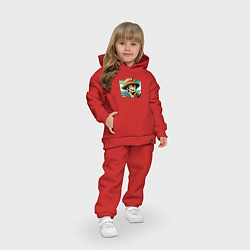 Детский костюм оверсайз Ван Пис - нейросеть, цвет: красный — фото 2