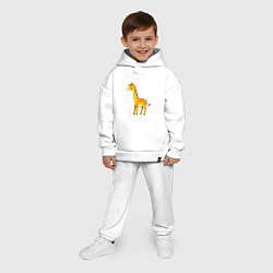 Детский костюм оверсайз Добрый жираф, цвет: белый — фото 2