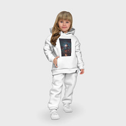 Детский костюм оверсайз Хаул Кальцифер звезда, цвет: белый — фото 2