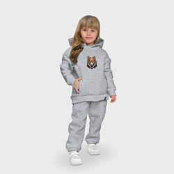 Детский костюм оверсайз Логотип благородного лиса, цвет: меланж — фото 2