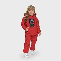 Детский костюм оверсайз Assassins creed красные пятна, цвет: красный — фото 2