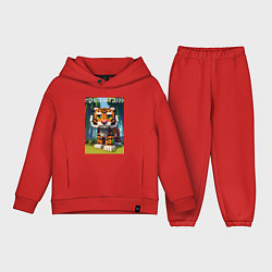 Детский костюм оверсайз Funny tiger cub - Minecraft, цвет: красный