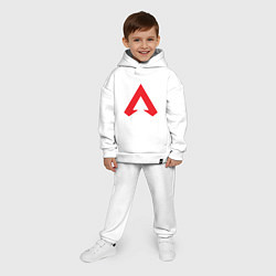 Детский костюм оверсайз Logo apex legends, цвет: белый — фото 2