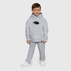 Детский костюм оверсайз Космос в волосах, цвет: меланж — фото 2