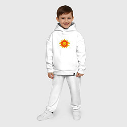 Детский костюм оверсайз Огненное солнце, цвет: белый — фото 2