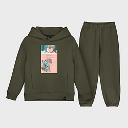 Детский костюм оверсайз Божество Ято, цвет: хаки