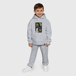 Детский костюм оверсайз Магическая битва Кэнто Нанами работник, цвет: меланж — фото 2