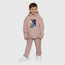 Детский костюм оверсайз Монолог фармацевта Маомао Жэньши, цвет: пыльно-розовый — фото 2